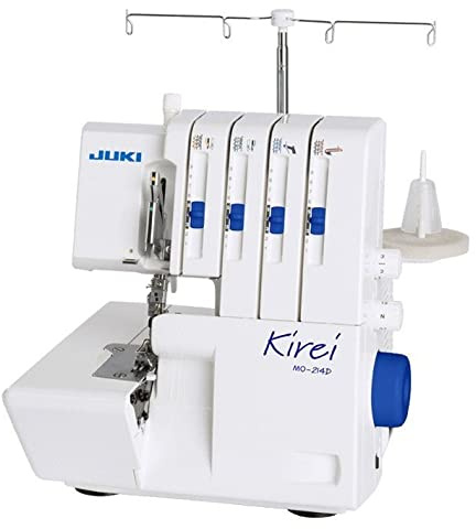 JUKI MO-214D Kirei 4 Faden Overlock Machine à surjeteuse et à Coudre avec surmatelas Haute résistance pour Tissus Aller Art