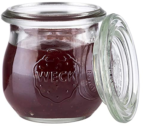 APS 82350 Original 12er Set WECK Gläser 75 ml mit Deckel 5,5 cm Höhe 6 cm Mini-Tulpenform, Transparent