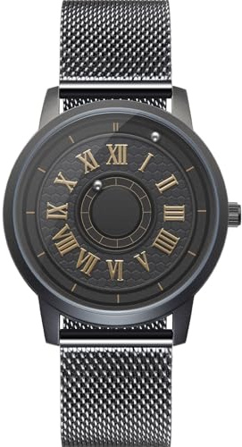 EUTOUR Men Watch Wrist Magneto Watch Magnetic Watches Minimalist Unisex Watch with Stainless Sliver Strap