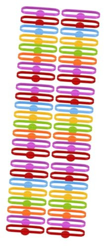 BESTonZON Glasmarkierer 108 Stück Hochzeitsbevorzugung Tassenerkennung Markierungslösung Design Silikonflöten Laschen Form Fleckiger Bart Etikett Flasche Glasmarkierungen Trinkzubehör Wein