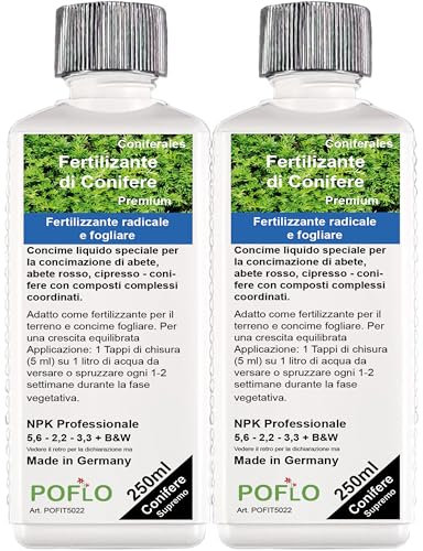 Fertilizzante per conifere per abeti, abeti rossi e pini, fertilizzante liquido di qualità superiore della linea professionale 500ml