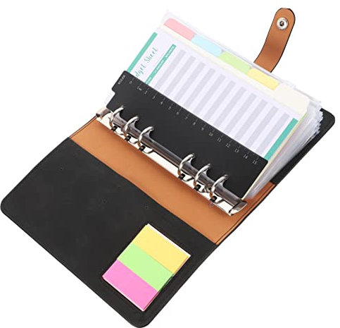EXCEART 1 Satz Handbuch Büroklammern Notizblöcke Notizbücher Budget-notizblock Bargeld-notizbuch Geldscheine Notizblock Für Geldaufzeichnungen A6 Loseblattbuch Pvc Schüttgut