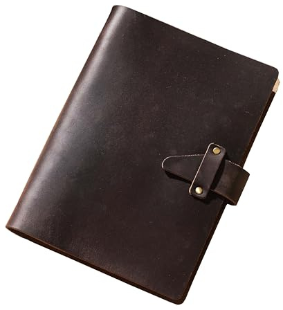 KISSKI·H Olvido Personalisiertes A5-Leder-Tagebuch für Herren, nachfüllbar, 6-Ringbuch, Reise-Notizbuch, graviertes Tagebuch, Schreib-Notizbuch für Damen, personalisierbar, Dunkelbraun