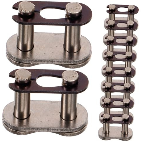 SOLUSTRE 10stücke Kettenverbindungsglied Rollenkettenglied Schnellverschluss Zubehör Metallkettenschnalle Verbindungsglieder Ersatz Fahrradketten Metallkettenglied