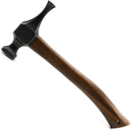SILMEN Quality Beech Wood Wooden Mallet & Metal Head Hammer for Leathercraft, DIY, Handcraft, Hand Sewing, etc (Metal Head Wooden Handle Hammer)
