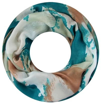 Majea Damen Loop Schal Schlauchschal Halstuch (880021) (petrol 1)