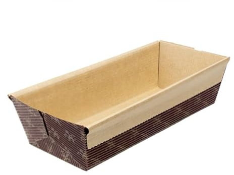 Monouso | 480 Moldes de Papel Kraft, 16,5x6,5x4,5cm, Moldes para Horno, Pan, Bizcochos, Tartas, Microondas, Panadería, Pastelería