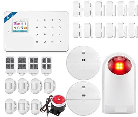 Sistema de alarma para la seguridad del hogar, De alarma for el hogar, Kit compatible con alarma GSM, Sensor de movimiento inteligente Tuya, Detector de puerta, sirena de 120db Para la seguridad del h