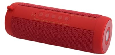 OSALADI Bluetoothlautsprecher T2 Rot, Zylindrisch für Outdoor | 1800mah Akku, A2dp und Handsfree Profil, Robustes Abs mit Metallgehäuse
