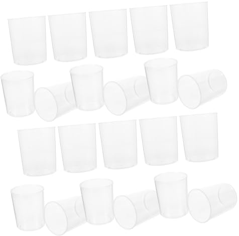 DIKACA 30Pcs Measuring Beakers for Laboratory Use Food Grade Transparent Science Cups with Clear Graduations High Temperature Resistant for Accurate Chemical and Biological Experiments