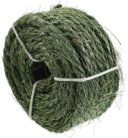 BESTonZON Natürliches Schweres Sisal Katzenkratzseil Verschleißfest Flexibel Zuschneidbar Vielseitig für Katzenkratzsäulen Kratzpappe und DIY Katzenbaum Zubehör Grün