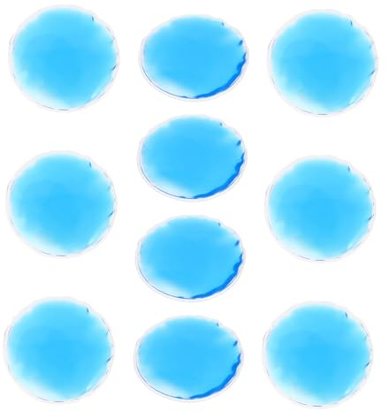 FIXOSHEE 10 Stück Teiliges Runde Kühl Wärmepads für Augen Wiederverwendbare Pvc gel augenkompressen gegen Augenringe Schwellungen und Schlupflider Praktische Kühlende Augenpflege für