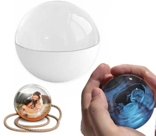 3D Crystal Ball Digital Photo Album,Crystal Ball Digital Video Display,DIY Video Player,Customizable Gift with Electronic Screen,Great for Couples Pets Anniversary Birthday Wedding