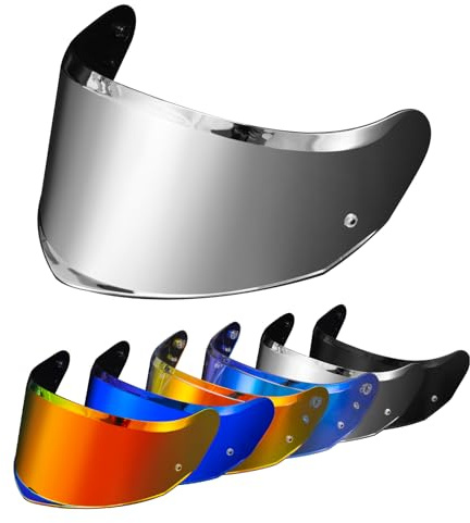 PSLER Visiera Casco per LS2 Stream II FF808 - Visiera Colorata Accessori per Casco da Moto Ricambio(Argento)