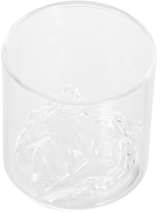 LALADEFIEE Verres à Whisky Design Moderne et Élégant en Verre Transparent Japonerie Lot de 2 180ml, Tasse Peu Profonde pour Dégustation et Décoration