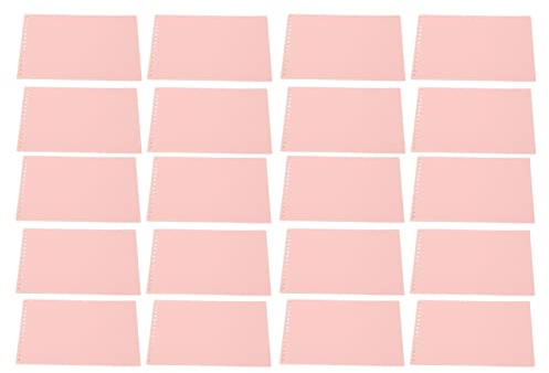 Coperture per rilegatura a fogli sciolti Durevole tipo trasversale in plastica PP Staccabile Impermeabile Comoda impugnatura per materiale scolastico per ufficio 20 pezzi A5 15 (Rosa)