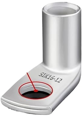 Terminale for cavi ispessiti, tipo L, angolo retto, 90 gradi, piegato, M6, M8, M10, M12, in rame stagnato, terminale a crimpare, capicorda(SIK35-10,6pcs)