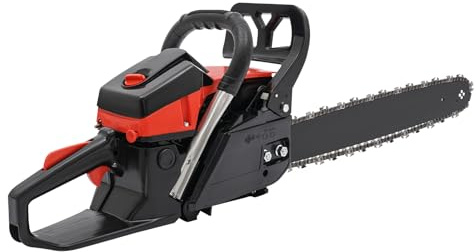 Sega a catena a benzina da 58 cc, 2,2 KW, 11000 giri/min, con serbatoio del carburante da 18,93 oz da 18 pollici, motosega a gas per la raccolta del legno, il taglio del legno, il giardinaggio