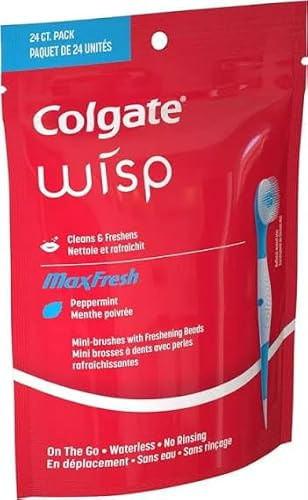 Colgate Optic White Wisp Engångs Mini Tandborste, Cool Mint - 24 st