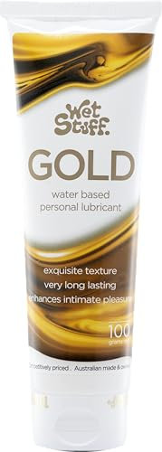 Wet Stuff Gold - Premium Gleitgel für alle intimen Spielarten, ohne Zucker & Konservierungsstoffe - 1 x 100g