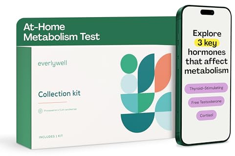 Everlywell At-Home Metabolism Test Collection Kit - Measures Cortisol & Other Hormones - CLIA-Certified Lab Results Within Days - for Men & Women Ages 18 Plus