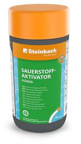 Steinbach Poolpflege Sauerstoffaktivator - 07535S01TV00-1 l - Flüssiger Wirkverstärker bei Sauerstoffdesinfektion - Gegen Algenwachstum - Für Erstdosierung & Dauerdosierung