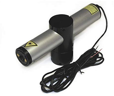 Gresser Positionierlaser Linienlaser Isoliertes Linien Lasermodul, grün, 90°, 532nm, 30mW, 24V AC, 40x210mm, Klasse 2M, inkl. Halterung, zum Ausrichten und Postionieren für… - 70115611