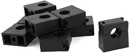 Aexit Feste Zwingen, Klemmen & Spanner Mount AD10 Wellig Schlauch Rohr Clip Clamp Halter Rohrschellen und-Schraubzwingen Schwarz 100