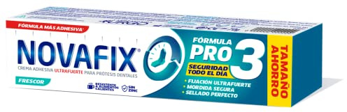 Urgo Novafix - Pro3 Frescor - Fijación ultrafuerte - Crema adhesiva dentaduras postizas - 70 g