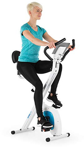 Capital Sports Azura Air Velo d'Appartement Pliable, Velo d'Exercice Cardio-training pour la Maison, Cross Trainer, Home Trainer, Pedalier d'Appartement, Vélo d'Intérieur Magnétique, Support Tablette