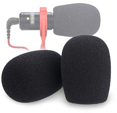 YOUSHARES Filtro in Schiuma per Parabrezza VideoMicro - Spugna Protezione Antivento per Scudo Antivento per Microfono Compatto Rode VideoMic Me Me-L (PACCO 2)