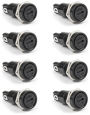 Topteng SCI R3-11-Modell, professionelle Qualität, 5 x 20 mm Sicherungshalter für AC 250 V, 10 A, 8 Stück (8PC)