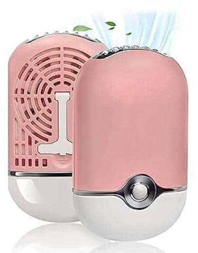 Mini-USB-Ventilator, Klimaanlage, 3 Farben, wiederaufladbar, Schreibtischventilator für Wimpernverlängerung (Rosa)