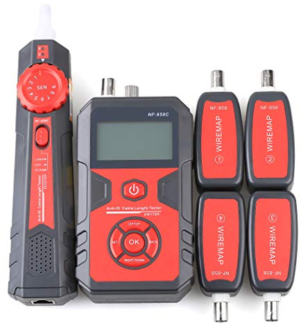 Netzwerkkabellängenprüfer NF-858C Kabel Leitungssuchgerät RJ11 RJ45 BNC Kabel Leitungs-Tracker Tester