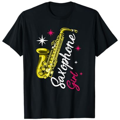 Saxophonist Jazz Musik Mädchen Geschenk Damen Saxophon T-Shirt