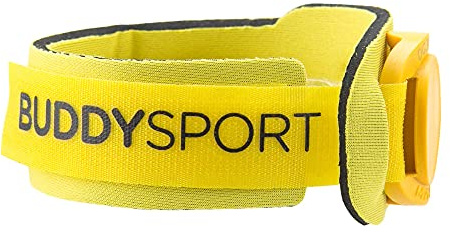 BUDDYSWIM Neopren-Chiphalter Knöchelriemen, klettverschlussband, ideal zum Schwimmen, Radfahren, Triathlon oder andere Sportarten. Tragen Sie es in Kombination mit dem startnummernhalter. Gelb