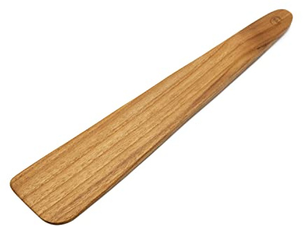 FAAY 13 Flat Wooden Spatula for Cast Iron, Egg Flipper, Pan Scraper, Handcraft from High Moist Resistance Golden Teak for Non Stick Cookware (13)