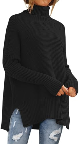 EFAN Womens Oversized Turtleneck Batwing Pullover Sweaters 2026 Fall Trendy
