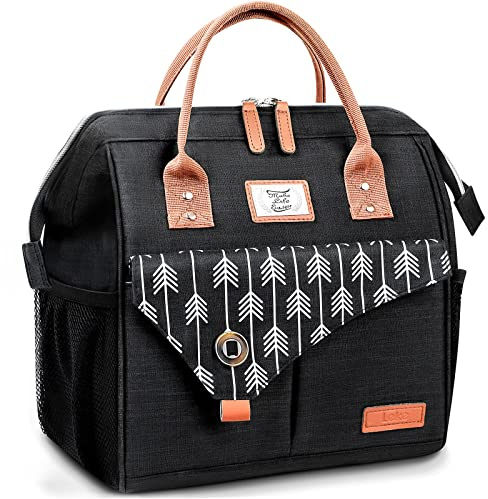 Lekespring Borsa Termica Porta Pranzo 10L | Borsetta Frigo Piccola per Donna e Uomo,Ampia Aperta Impermeabile con Fodera Isolante,Lunch Bag per Ufficio Scuola Picnic Viaggio,Rosa Blu