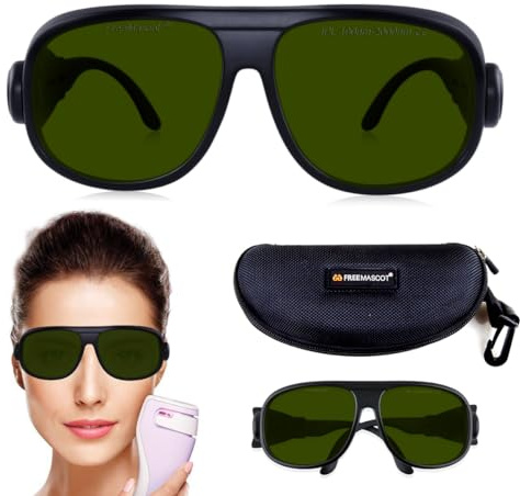 FREEMASCOT Professionelle 190nm-2000nm IPL Laser Schutzbrille für UV-Schutz, Laser-Haarentfernung, Schönheit & Kosmetologie Augenschutz