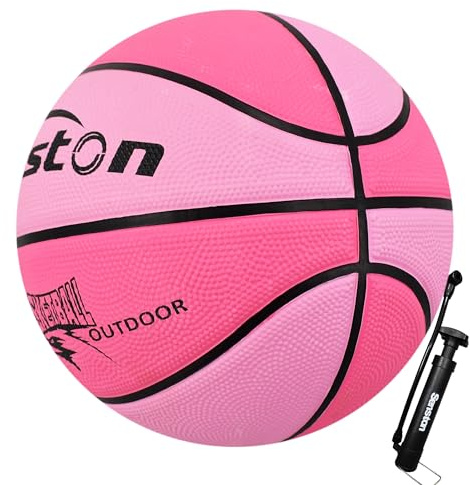 Senston basket storlek 5 nybörjare basketbollar för inomhus och utomhus, rosa