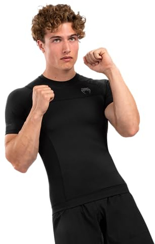 VENUM G-Fit Air Rashguard-Maglietta a Maniche Corte, Colore: Nero, XXL Uomo