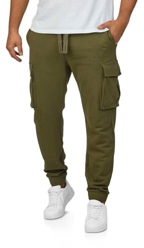 riverso RIVLoris - Pantalones de chándal para hombre, largos, corte regular, pantalones de deporte, pantalones de entrenamiento, pantalones de ocio, bolsillos, rojo, azul, negro, verde, S, M, L, XL,