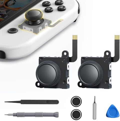 JINGDU Switch Joystick Ersatz-Set, Hall Joystick kompatibel mit Switch/Switch OLED/Switch Lite, Switch Controller Daumenstab Reparaturwerkzeug-Set (2 Stück)
