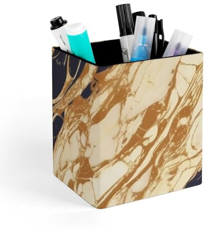 NQLYUT Stifthalter für Schreibtisch, Stiftehalter, Make-up-Pinselhalter, Marmor-Stiftbecher, Schreibtischzubehör, Stift-Organizer, Stiftebecher, Bürobedarf-Organizer