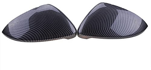 Seitenspiegel Abdeckung,Auto Spiegelkappen Flügelseite Spiegelabdeckung Rückspiegel Mirror Cap fit gebrauch für 2014 2015 2016 2017 2018 VW. Golf 7. GTI MK7 ABS. Auto Zubehör(Carbon Fiber)