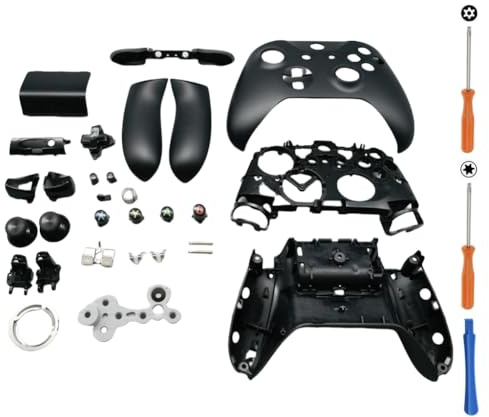 Hzxkqmil Replacement Full Housing Shell Kit for Xbox One S/X Controller | DIY Faceplate Case Front Back Cover Plates Side Rails LBRB ABXY Buttons Accessories for Xbox One S/X Controller (Model 1708)