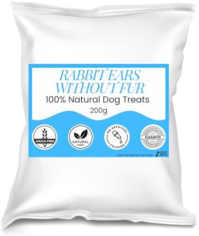 Premium Natural Dog Treat (200g, Rabbit Ears Without Fur)