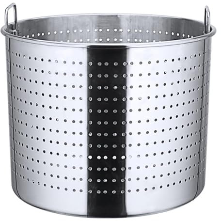 Hervidor de fideos, olla de caldo, cesta de vapor de acero inoxidable, olla for hervir mariscos, olla for cocinar pasta, cesta de vapor, utensilios de cocina for el hogar, hervidor de cangrejos(33cm)