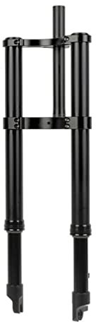 WWERTYY E-Bike Fork 12/20/26 Inch 4.0 Fat Bike Suspension Fork BMX Snow Double Shoulder Inverted Spring Fork Straight Tube Travel 90/120/110mm QR 135X9mm